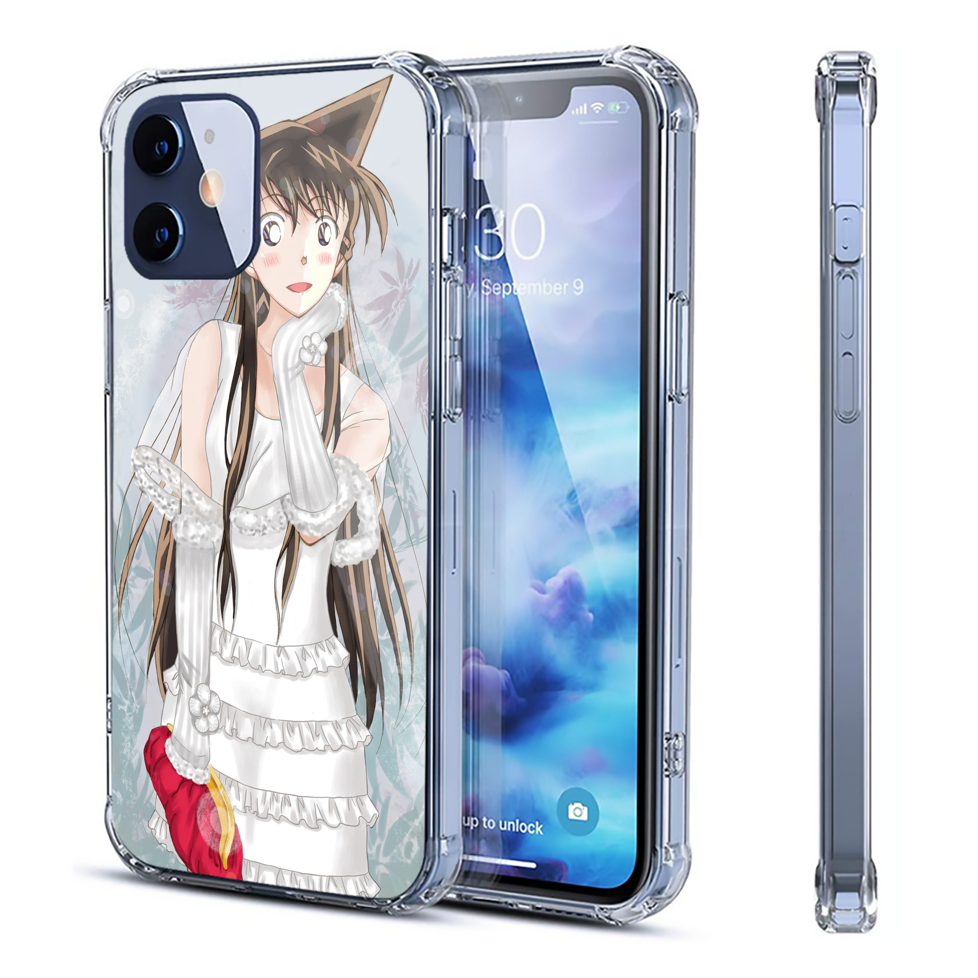 （画像用） 名探偵コナン Detective Conan 【iPhone 12シリーズ対応】透明スマホケース（クリアソフトケース）